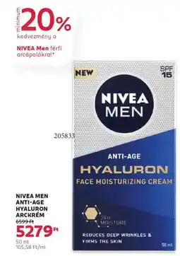 Rossmann Nivea Men Anti-age hyaluron arckrém ajánlat