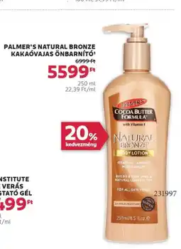 Rossmann Palmer's Natural bronze kakaóvajas önbarnító¹ ajánlat