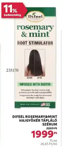 Rossmann Difeel Rosemary&mint hajgyökér tápláló ajánlat