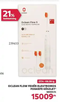 Rossmann Oclean Flow fehér elektromos fogkefe készlet ajánlat