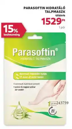 Rossmann Parasoftin Hidratáló talpmaszk ajánlat
