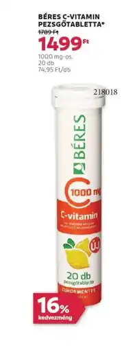 Rossmann Béres C-vitamin pezsgőtabletta ajánlat