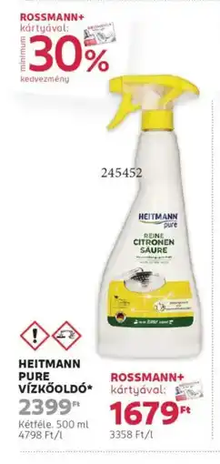 Rossmann Heitmann Pure vízkőoldó ajánlat