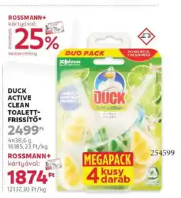 Rossmann Duck Active clean toalett- frissítő ajánlat