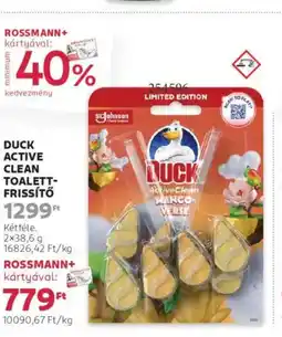 Rossmann Duck Active clean toalett- frissítő ajánlat