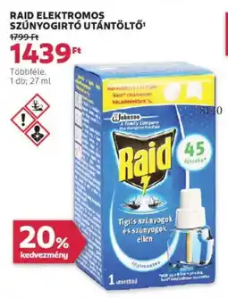 Rossmann Raid Elektromos szúnyogirtó utántöltő¹ ajánlat