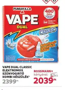 Rossmann Vape Dual classic elektromos szúnyogirtó ajánlat