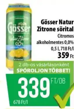 Coop Gösser Natur Zitrone ajánlat
