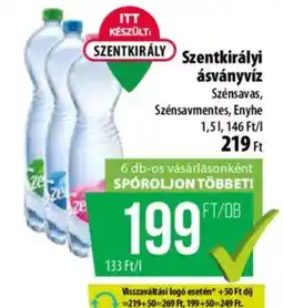 Coop Szentkirályi ásványvíz ajánlat