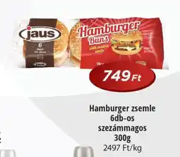 Real Hamburger zsemle 6db-os szezámmagos ajánlat