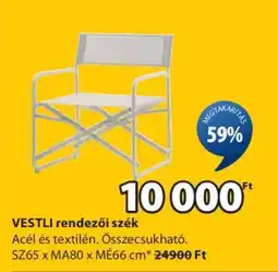 JYSK VESTLI rendezői szék ajánlat