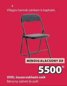 JYSK VOEL összecsukható szék ajánlat