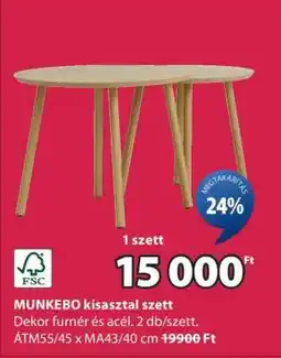 JYSK MUNKEBO kisasztal szett ajánlat