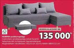 JYSK HAMPEN sarokkanapéágy ajánlat