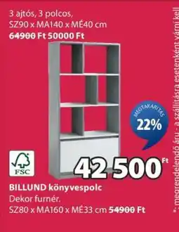 JYSK BILLUND KÖNYVESPOLC ajánlat
