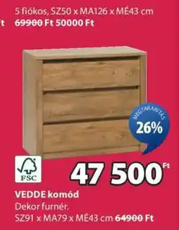 JYSK VEDDE komód ajánlat