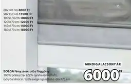 JYSK BOLGA fényzáró rolós függöny ajánlat
