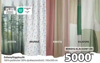 JYSK ZUHANYFÜGGÖNYÖK ajánlat