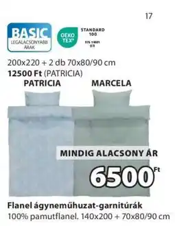 JYSK FLANEL ÁGYNEMŰHUZAT-GARNITÚRÁK ajánlat