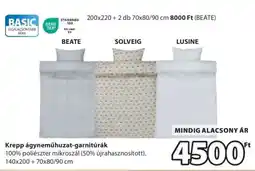JYSK KREPP ÁGYNEMŰHUZAT-GARNITÚRÁK ajánlat