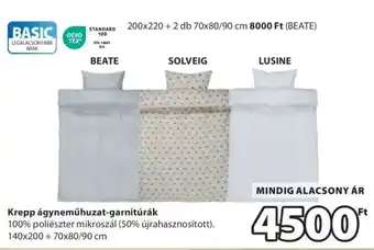 JYSK KREPP ÁGYNEMŰHUZAT-GARNITÚRÁK ajánlat