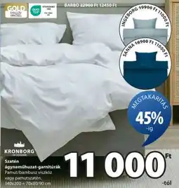 JYSK Kronborg Szatén ágyneműhuzat-garnitúrák ajánlat