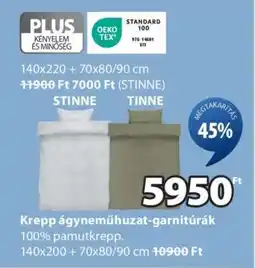 JYSK KREPP ÁGYNEMŰHUZAT-GARNITÚRÁK ajánlat