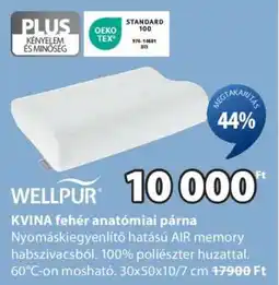 JYSK WELLPUR KVINA fehér anatómiai párna ajánlat