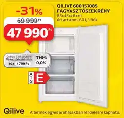 Auchan QILIVE 600157085 FAGYASZTÓSZEKRÉNY ajánlat