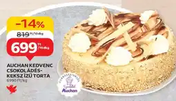 Auchan AUCHAN KEDVENC CSOKOLÁDÉS, KEKSZ ÍZŰ TORTA ajánlat