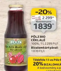 Auchan Pölz Bio Céklalé ajánlat