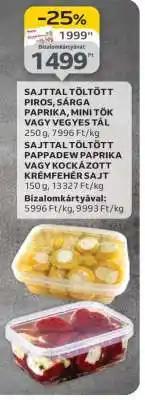 Auchan Sajttal töltött paprika és krémsajt ajánlat
