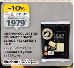 Auchan Auchan Collection Gourmet Comté Zsíros, Félkemény Sajt ajánlat