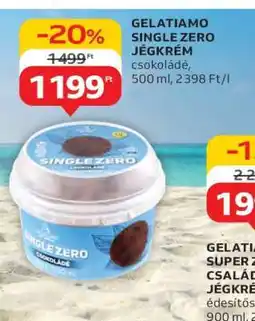 Auchan GELATIAMO SINGLE ZERO JÉGKRÉM ajánlat