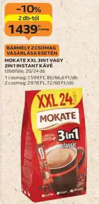 Auchan Mokate XXL 3in1 vagy 2in1 Instant Kávé ajánlat