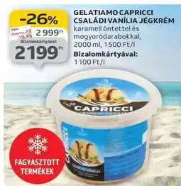 Auchan GELATIAMO CAPRICCI CSALÁDI VANÍLIA JÉGKRÉM ajánlat