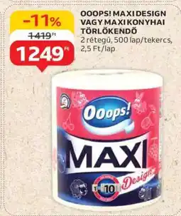 Auchan OOOPS! MAXI DESIGN VAGY MAXI KONYHAI TÖRLŐKENDŐ ajánlat