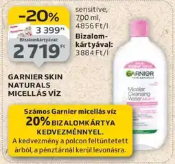Auchan Garnier Skin Naturals micellás víz ajánlat