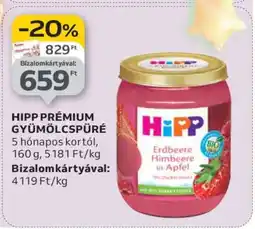 Auchan HIPP PRÉMIUM GYÜMÖLCSPÜRÉ ajánlat