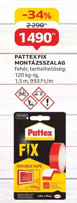 Auchan PATTEX FIX MONTÁZSSZALAG ajánlat