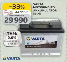 Auchan VARTA MOTORINDÍTÓ AKKUMULÁTOR 56 Ah ajánlat