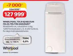 Auchan WHIRLPOOL TDLR 6240LEUN FELÜLTÖLTŐS MOSÓGÉP ajánlat