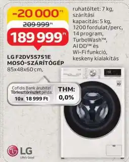Auchan LG F2DV5S7S1E Mosó-Szárítógép ajánlat