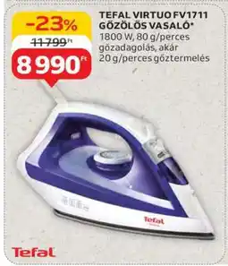 Auchan TEFAL VIRTUO FV1711 GŐZÖLŐS VASALÓ ajánlat