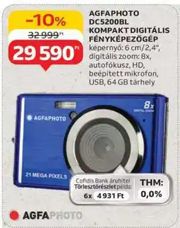 Auchan AGFAPHOTO DC5200BL KOMPAKT DIGITÁLIS FÉNYKÉPEZŐGÉP ajánlat