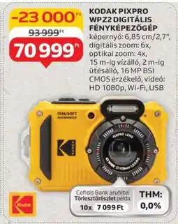Auchan KODAK PIXPRO WPZ2 DIGITÁLIS FÉNYKÉPEZŐGÉP ajánlat