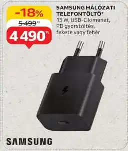 Auchan SAMSUNG HÁLÓZATI TELEFONTÖLTŐ ajánlat