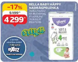 Auchan Bella Baby Happy Nadrágpelenka ajánlat