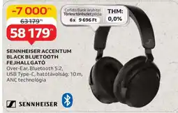 Auchan Sennheiser Accentum Black Bluetooth Fejhallgató ajánlat