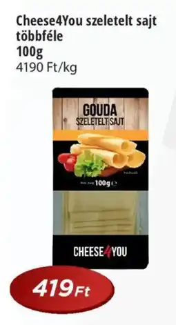 Real Cheese4You szeletelt sajt ajánlat